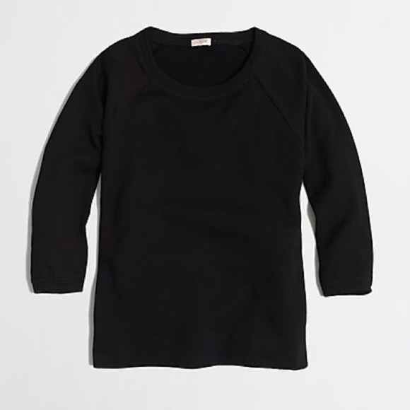 J Crew Factory woven sleeve sweatshirt small - Picture 1 of 8